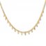 Dangling Rectangle Necklace 14K Yellow Gold 17" Length