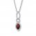 Garnet Necklace Diamond Accents Sterling Silver