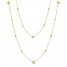 Italian Beaded Necklace 14K Yellow Gold 30"