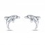 Petite Dolphin Earrings Sterling Silver