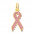 Pink Ribbon Charm 14K Yellow Gold