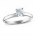 Diamond Solitaire Ring 1/3 carat Round-Cut 14K White Gold