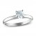 Diamond Solitaire Ring 3/4 ct Round-Cut 14K White Gold