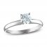 Diamond Solitaire Ring 3/4 ct Round-Cut 14K White Gold