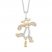 Disney Treasures Winnie the Pooh "Tigger" Diamond Necklace 1/10 ct tw Sterling Silver/10K Yellow Gold 17"
