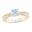 First Light Diamond Engagement Ring 1-1/8 ct tw Round-cut 14K Yellow Gold