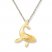 Whale Necklace 10K Yellow Gold