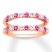 Pink Sapphire Enhancer Ring 1/2 ct tw Diamonds 14K Rose Gold