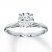 Diamond Solitaire Ring 1-1/5 ct tw Round-cut 18K White Gold