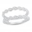 Diamond Enhancer Ring 1/4 ct tw Round-Cut 14K White Gold