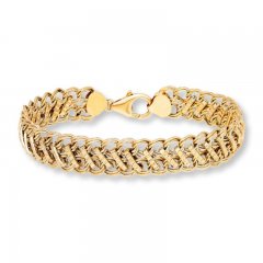 Sedusa Link Bracelet 10K Yellow Gold 7.5" Length