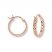 Hoop Earrings 14K Rose Gold 15mm