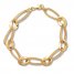 Textured Link Bracelet 10K Yellow Gold 7.75"