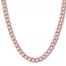 Oval Link Cable Chain Necklace 10K Rose Gold 18