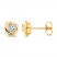 Center of Me Diamond Stud Earrings 1/4 ct tw 10K Yellow Gold