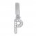 True Definition Letter P Initial Charm 1/20 ct tw Diamonds Sterling Silver