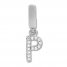 True Definition Letter P Initial Charm 1/20 ct tw Diamonds Sterling Silver