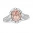 Neil Lane Morganite Engagement Ring 3/4 ct tw Diamonds 14K Two-Tone Gold