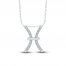 Diamond Pisces Necklace 1/10 ct tw Round-cut Sterling Silver 18"
