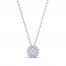 THE LEO Diamond Necklace 1/2 ct tw Round-cut 14K White Gold 19"
