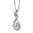 Previously Owned Diamond Necklace 5/8 ct tw Round-cut 18K White Gold