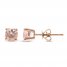 Morganite Stud Earrings 10K Rose Gold