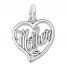 Mother Heart Charm Sterling Silver