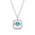 Unstoppable Love Swiss Blue Topaz Necklace 1/10 ct tw Diamonds Sterling Silver 19"