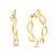 Open Tube Twist Hoop Earrings 10K Yellow Gold
