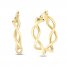 Open Tube Twist Hoop Earrings 10K Yellow Gold