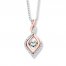 Unstoppable Love 1/20 ct tw Necklace Sterling Silver/10K Gold
