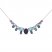 Amethyst & Blue Topaz & Diamond Accent Necklace Sterling Silver 18"