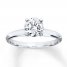 Diamond Solitaire Ring 1 Carat Round-cut 14K White Gold