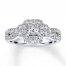 Leo Diamond Engagement Ring 1-1/8 ct tw 14K White Gold