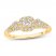 Diamond Engagement Ring 3/8 ct tw Princess/Round 10K Yellow Gold