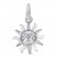 Sun Charm Sterling Silver