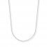 Cable Chain Necklace 14K White Gold 24" Length