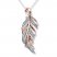 Diamond Feather Necklace 1/6 ct tw Sterling Silver/10K Gold