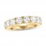 Leo Diamond Anniversary Ring 2 ct tw Round-cut 14K Yellow Gold