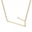 Aries Zodiac Necklace 1/20 ct tw Diamonds 10K Yellow Gold