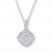 Diamond Necklace Sterling Silver