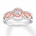 Diamond Ring 1/8 ct tw Round-cut Sterling Silver/10K Rose Gold