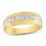 Men's Diamond Wedding Band 1/2 ct tw Round-cut 10K Yellow Gold