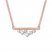 Diamond Necklace 1/10 ct tw Round-cut 10K Rose Gold