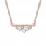 Diamond Necklace 1/10 ct tw Round-cut 10K Rose Gold
