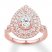 Diamond Engagement Ring 1-1/4 ct tw Pear/Round 14K Rose Gold