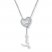 Heart & Love Necklace 1/10 ct tw Diamonds Sterling Silver