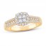 Diamond Engagement Ring 5/8 ct tw Princess/Round 14K Yellow Gold