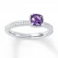 Stackable Ring Amethyst Sterling Silver