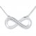Diamond Infinity Necklace 1/10 ct tw Round-cut Sterling Silver